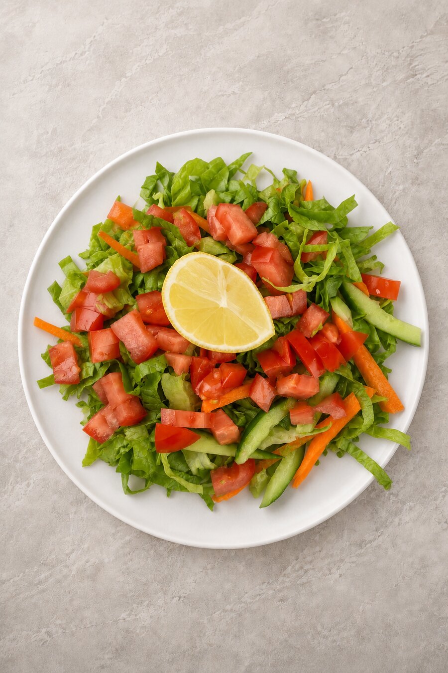 Fresh chopped salad with lemon